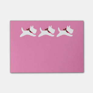 Notas Post-it® 3 escoceses blancos personalizan