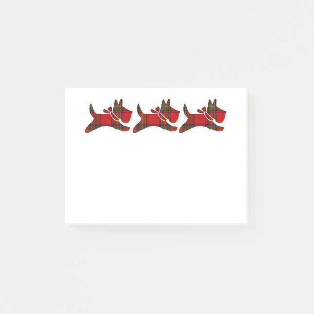 Notas Post-it® 3 escoceses de la tela escocesa personalizan (Anverso)