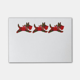 Notas Post-it® 3 escoceses de la tela escocesa personalizan