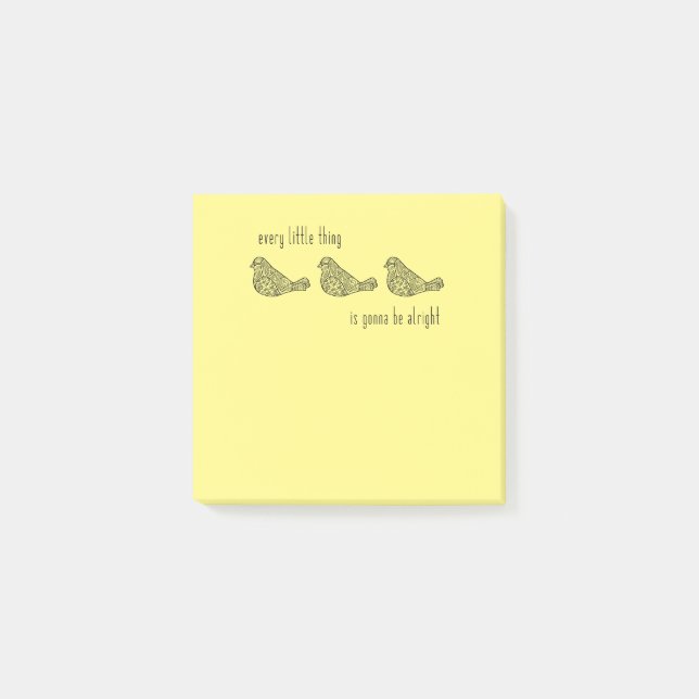 Notas Post-it® 3 Little Birds Post-it Notes (Anverso)