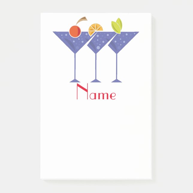 Notas Post-it® 3 Martini Cocktails Thunder_Cove (Anverso)