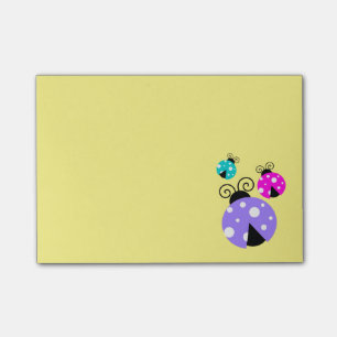 Notas Post-it® 3 tiburones de color rosa morado y azul