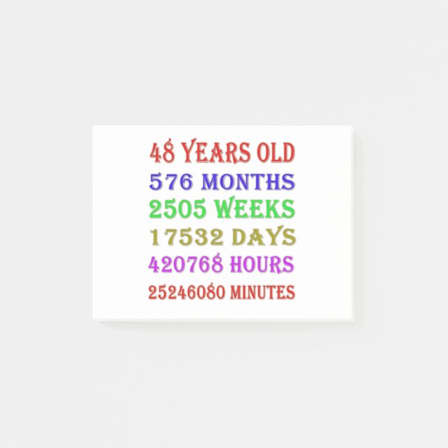 Notas Post-it® 48.ª Feria de Cumpleaños (Anverso)