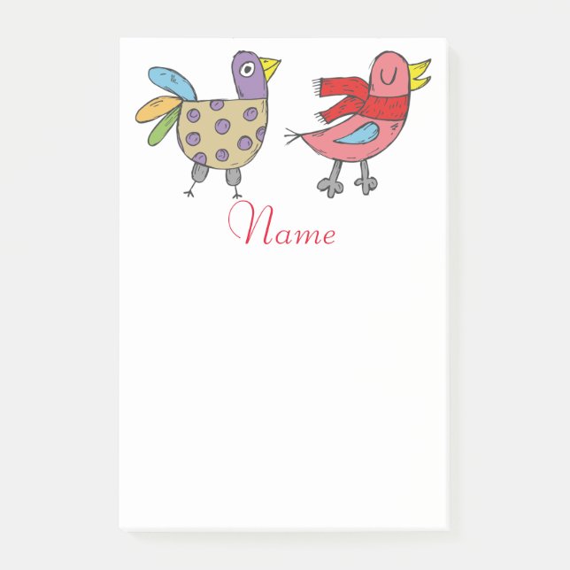 Notas Post-it® 4 Aves divertidas Thunder_Cove (Anverso)