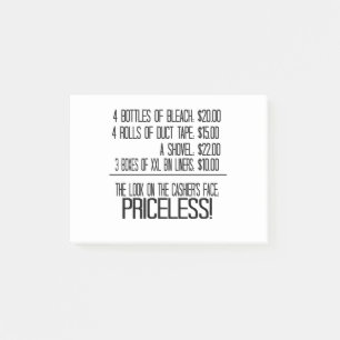 Notas Post-it® 4 Frascos De Bleach: $20.00 4 Rolls Of Duct Tape: