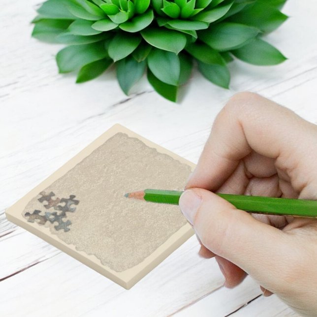 Notas Post-it® 4 Rompecabezas de tono de la Tierra Rústico Esquin (Subido por el creador)
