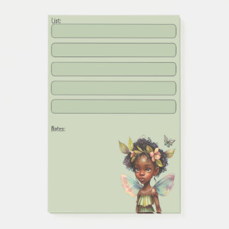 Notas Post-it® 4"x6" Black Girl Fairy Post It Note