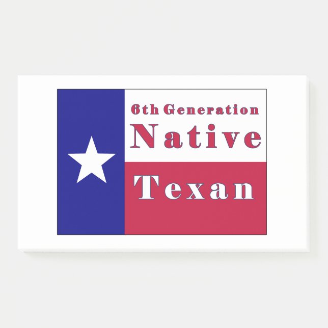 Notas Post-it® 6.ª Bandera Texana Nativa (Anverso)