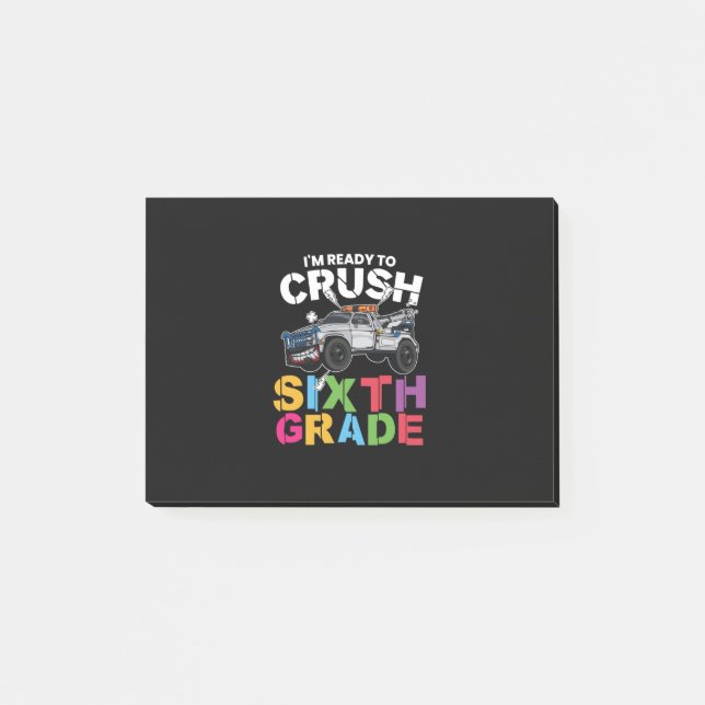 Notas Post-it® 6.º Grado De Maestros Aplastados A Sexto Grado (Anverso)