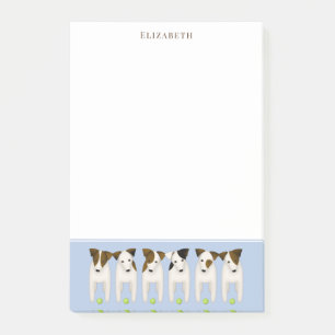 Notas Post-it® 6 Jack Russell Terriers lanza mi bola