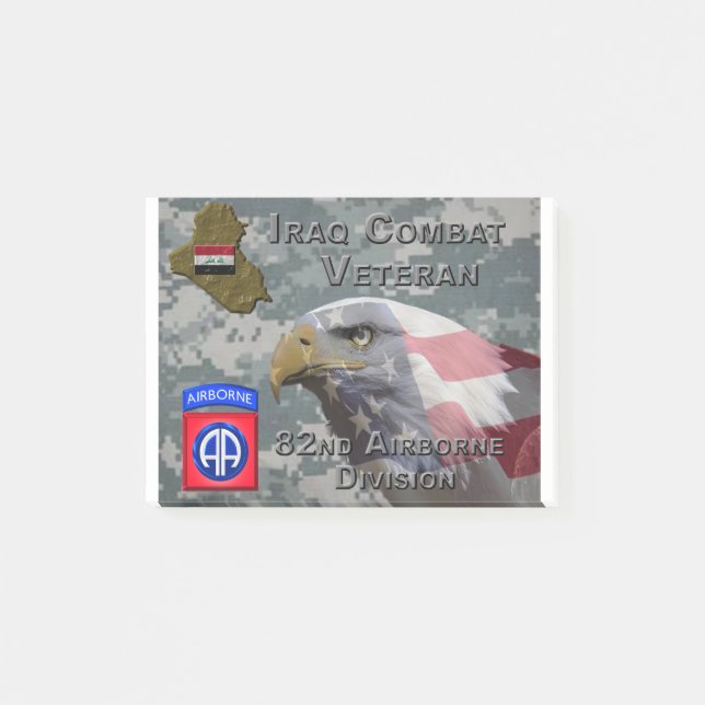 Notas Post-it® 82.º Veterano de Combate Iraquí (Anverso)