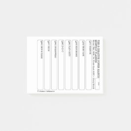 Notas Post-it® 8CPH Mes Planner Tracker Post-it Pad