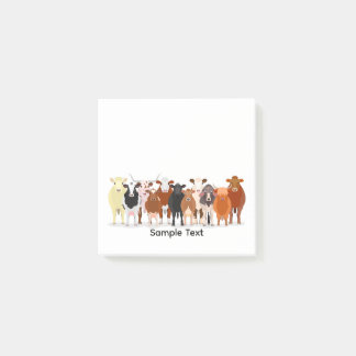 Notas Post-it® a group of cow post it