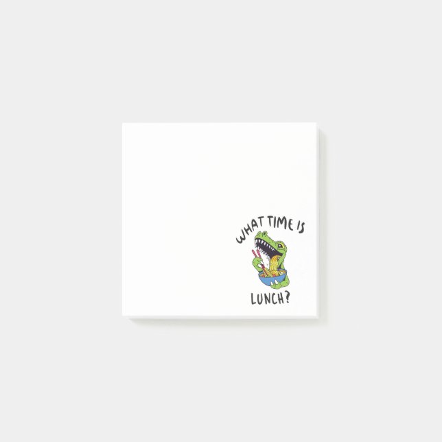 Notas Post-it® ¿A qué hora es el almuerzo (Anverso)