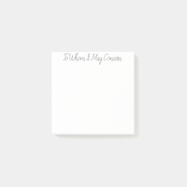 Notas Post-it® A quien puede referirse después de su 3x3 (Anverso)