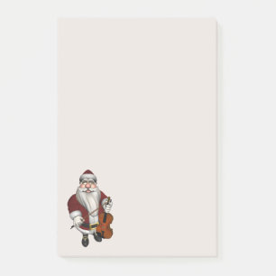Notas Post-it® A Santa Claus Le Encanta Jugar Violín