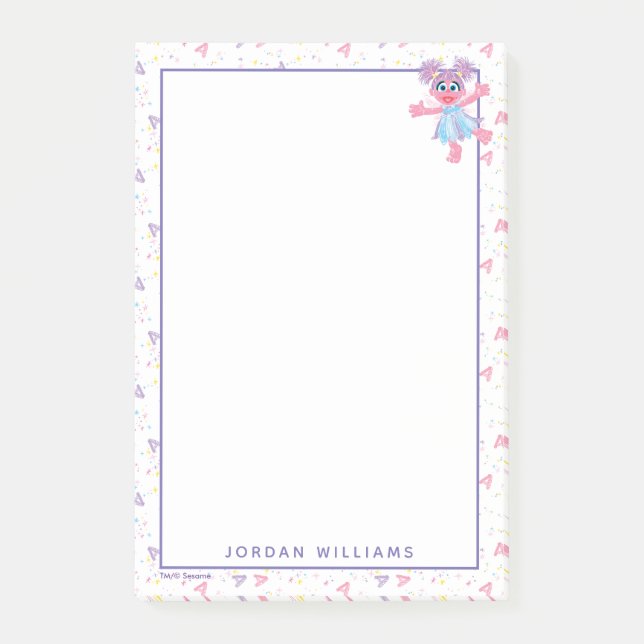 Notas Post-it® Abby Cadabby Sparkle Pattern (Anverso)