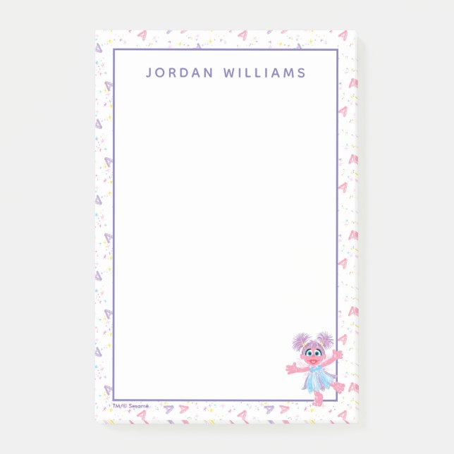 Notas Post-it® Abby Cadabby Sparkle Pattern (Anverso)