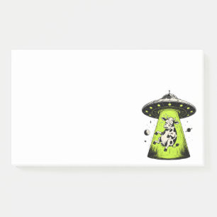 Notas Post-it® Abducción de vaca alienígena Weirdcore Surrealista