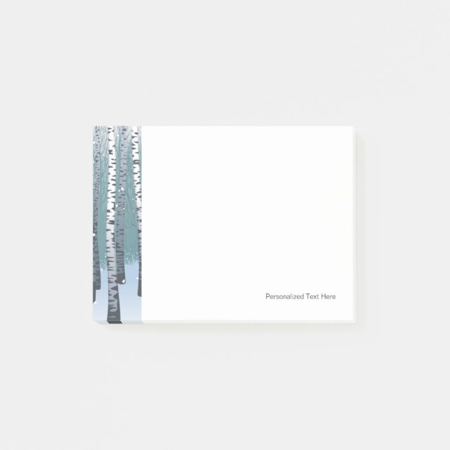 Notas Post-it® Abedules en el bosque del invierno (Anverso)