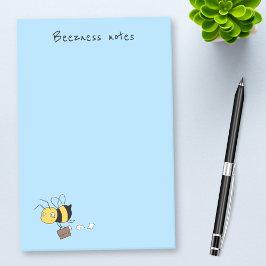 Notas Post-it® Abeja de los Negocios, Abeja Cansada y Estresada q