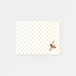 Notas Post-it® Abeja de miel y puntos de polka