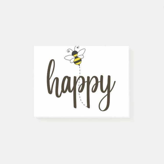 Notas Post-it® abeja feliz (Anverso)