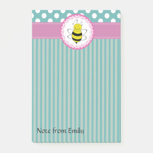 Notas Post-it® Abeja graciosa de una chica personalizado atractiv