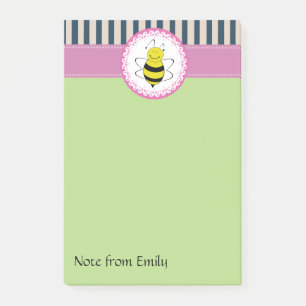 Notas Post-it® Abeja graciosa de una chica personalizado atractiv