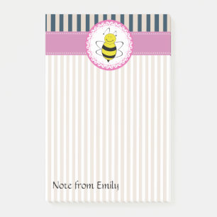 Notas Post-it® Abeja graciosa de una chica personalizado atractiv