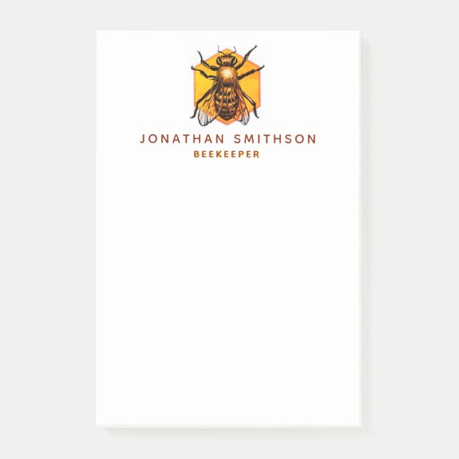 Notas Post-it® Abeja personalizada moderna y elegante (Anverso)