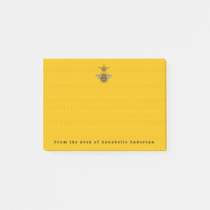Notas Post-it® Abeja reina con corona de orquesta