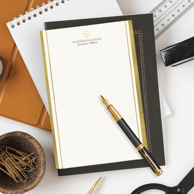 Notas Post-it® Abogado de lujo falso purpurina de oro raya elegan (Subido por el creador)