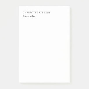 Notas Post-it® Abogado Elegante Minimalista Simple Tendencia