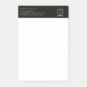 Notas Post-it® Abogado - Negro y Oro