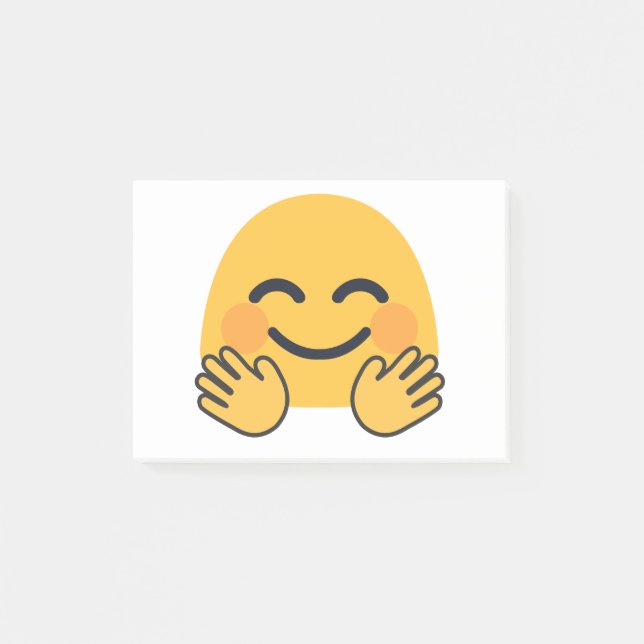Notas Post-it® Abrazando Emoji (Anverso)
