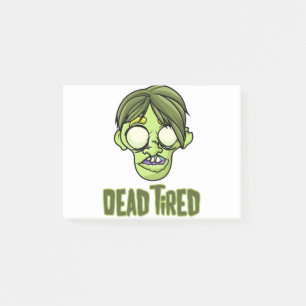 Notas Post-it® Absolutamente cansado - zombi divertido