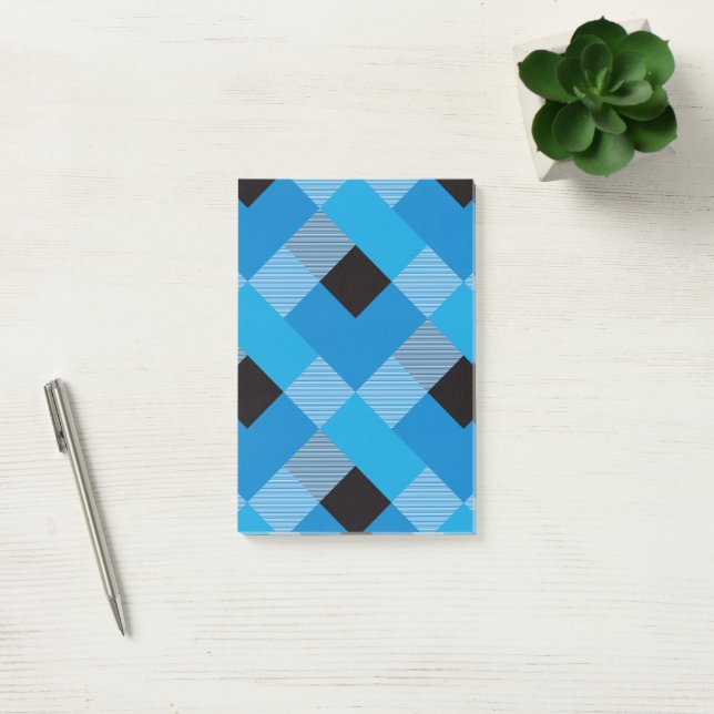 Notas Post-it® Abstracción cuadrada geométrica 3 (Oficina)