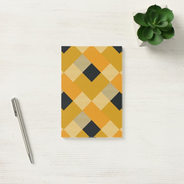 Notas Post-it® Abstracción geométrica cuadrada 9 (Oficina)