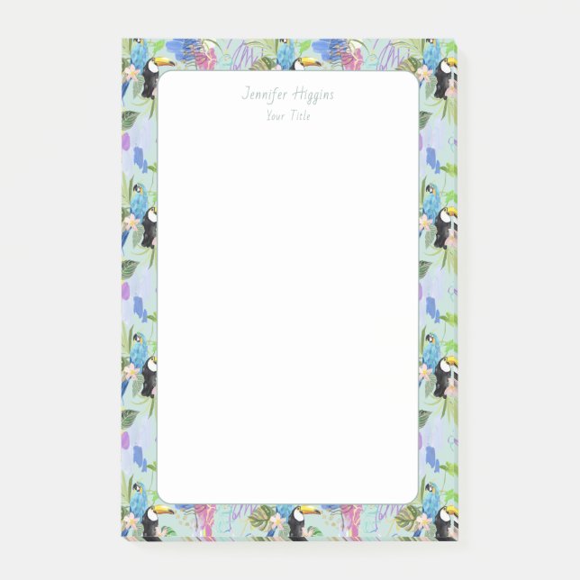 Notas Post-it® Abstracciones tropicales (Anverso)