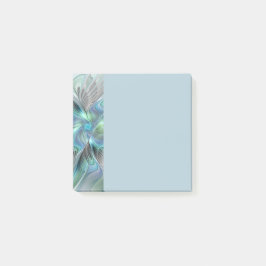 Notas Post-it® Abstract Blue Green Butterfly Fantasy Fractal Art