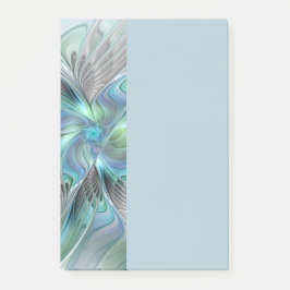Notas Post-it® Abstract Blue Green Butterfly Fantasy Fractal Art