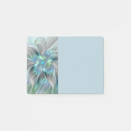 Notas Post-it® Abstract Blue Green Butterfly Fantasy Fractal Art