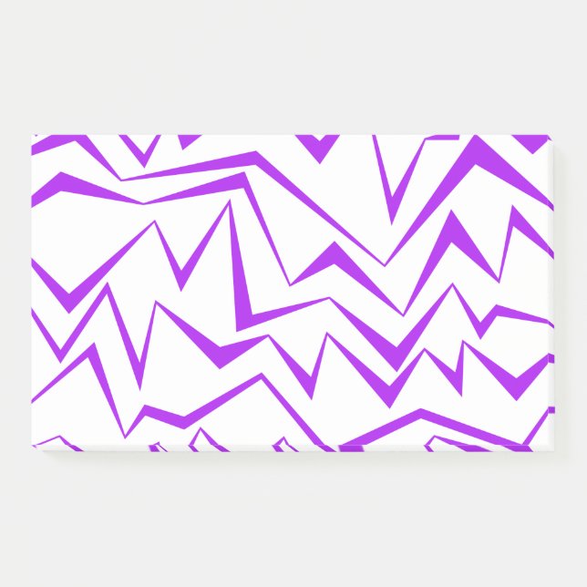 Notas Post-it® Abstract, bold, vibrant geometric zigzag pattern (Anverso)