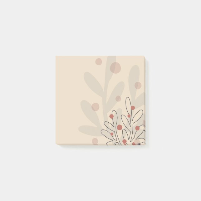 Notas Post-it® Abstract mistletoe xmas holidays design (Anverso)