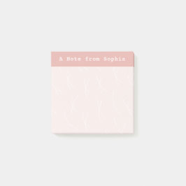 Notas Post-it® Abstract Sketchy Lines Personalized | Antique Rose