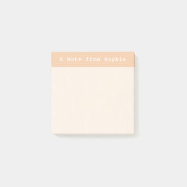 Notas Post-it® Abstract Sketchy Lines Personalized | Peach Puff
