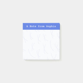 Notas Post-it® Abstract Sketchy Lines Personalized | Royal Blue
