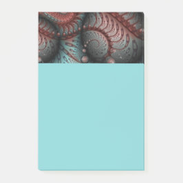 Notas Post-it® Abstract Vivid Fantasy Fractal Art Brown Blue