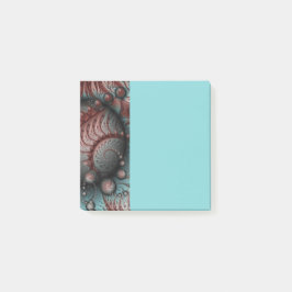 Notas Post-it® Abstract Vivid Fantasy Fractal Art Brown Blue